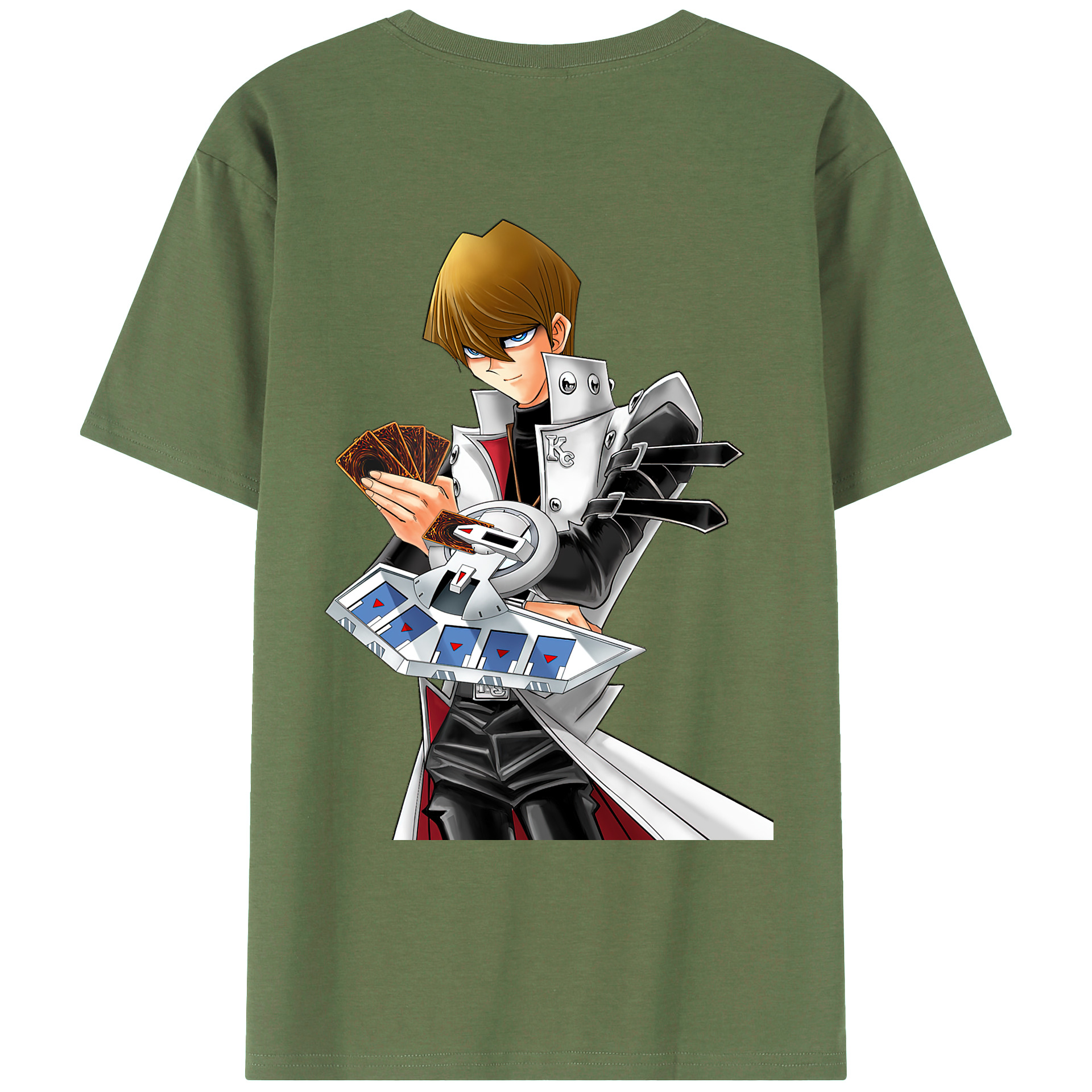 （画像用） 遊☆戯☆王 Yu-Gi-Oh! 綿100％ メンズ半袖Tシャツ（バックプリント） 通気性